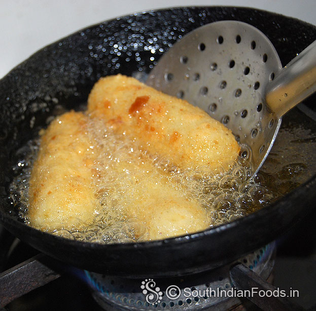 Flip over, fry till crisp