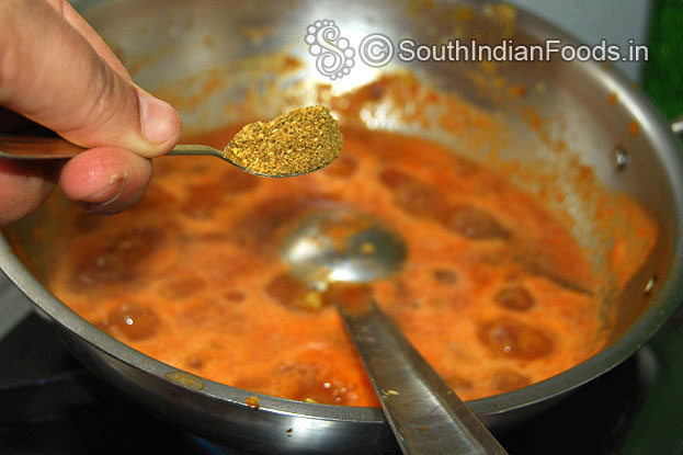 Add garam masala powder