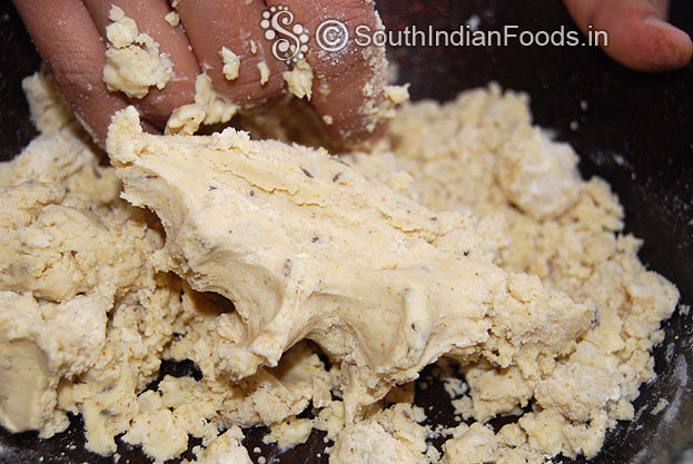 Add water mix well, make soft dough