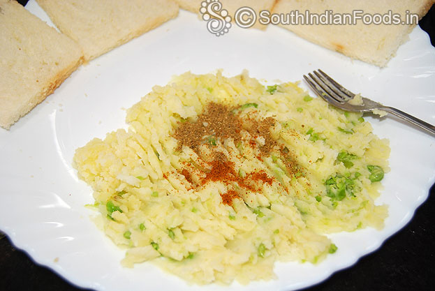 Add red chilli powder and garam masala powder