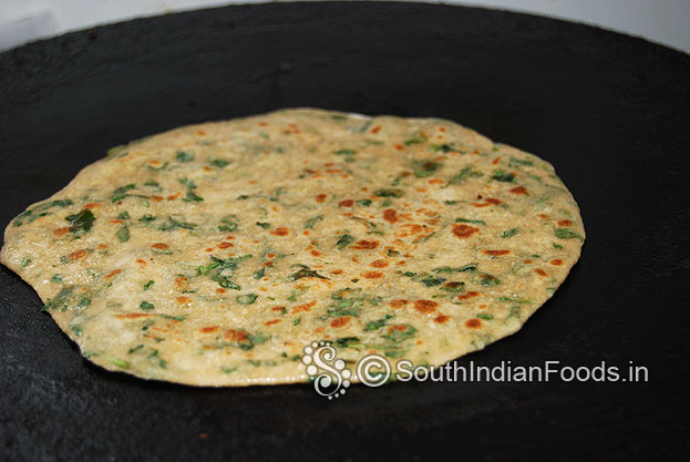 Pudina chapati is ready take it out serve hot with raita