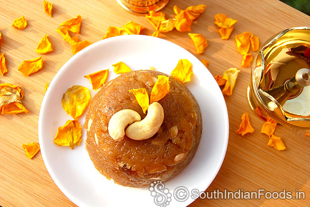 Finger millet halwa ready, serve hot or chilled