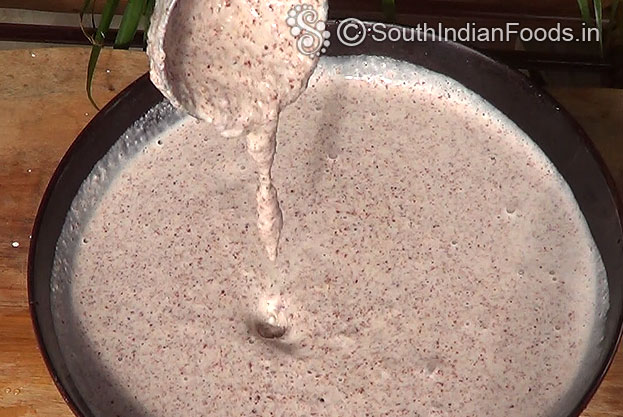 In a boel take 2 cups of ragi idli batter