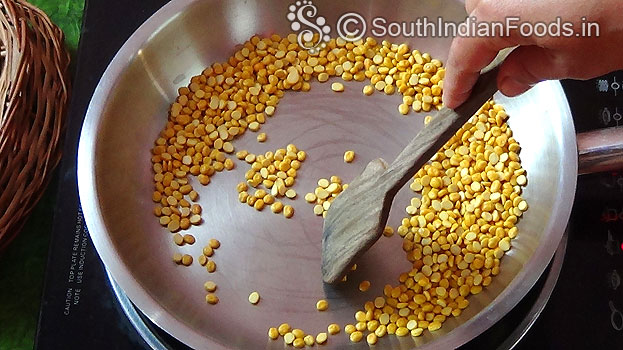 Dry roast chana dal