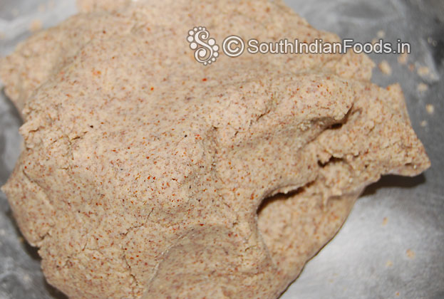 Add water, knead it & make soft dough then pour 1 tbsp of oil knead it again