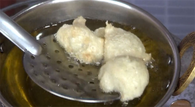 Deep fry till crisp and golden brown