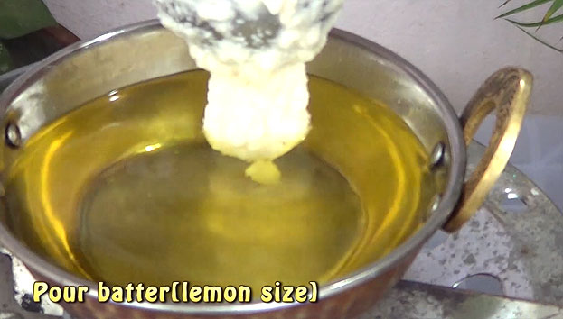 Pour batter