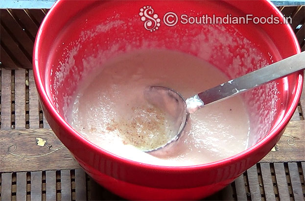 In a bowl add white rava & salt