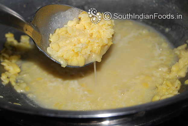 Dry roast wash and parboil moong dal