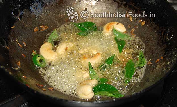 Heat ghee in a pan add seasoning ingredients