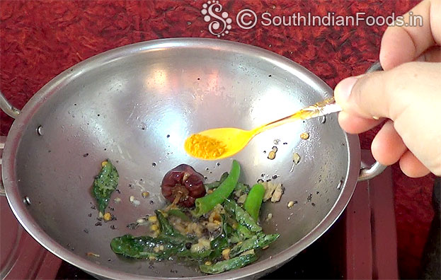 Add Turmeric powder