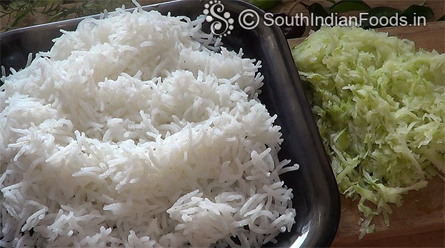 Boil rice, spread over the plate, let it cool