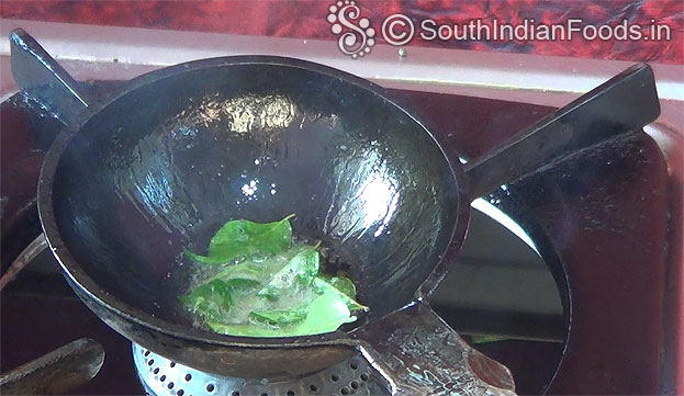 For seasoning:- Add oil, mustard, curry leaves & Asafetida