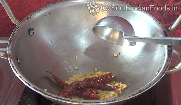 Add dry red chilli, roast till light brown