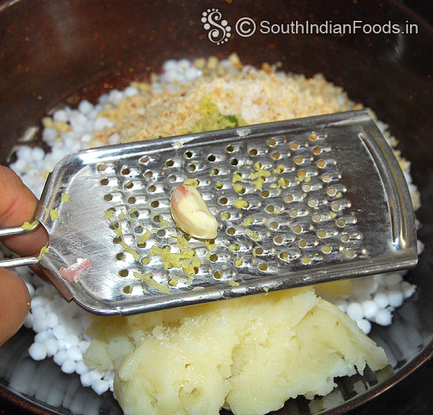 Add grated ginger and garlic
