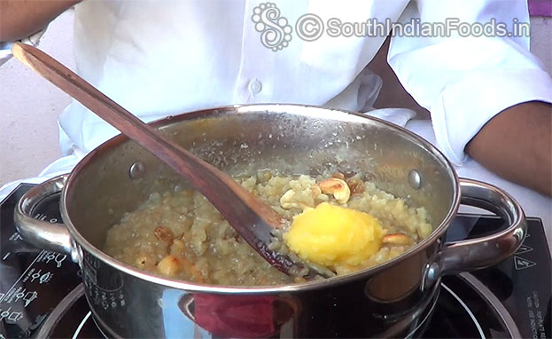 Finally add ghee mix well