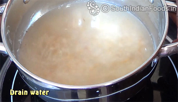 Wash and drain water