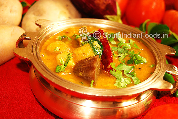 Sambar is ready, serve hot with rice