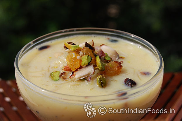 Instant semiya payasam