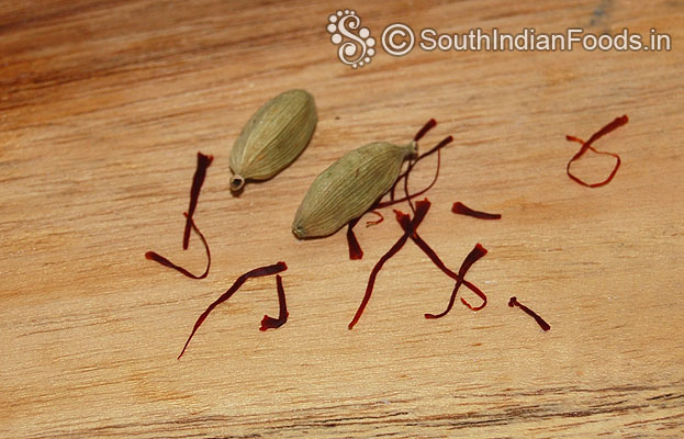 Green cardamom , saffron