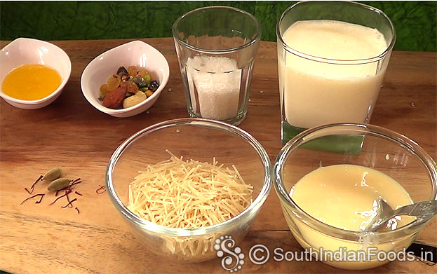 Semiya payasam ingredients