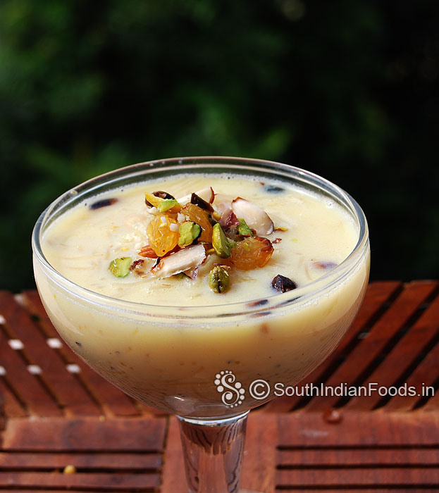 Semiya payasam is ready, serve hot or chilled, seviyan kheer for beginners