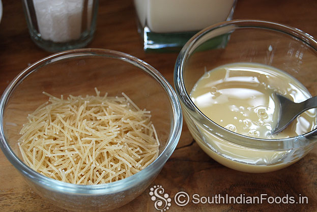 Vermicelli, sweet condensed milk