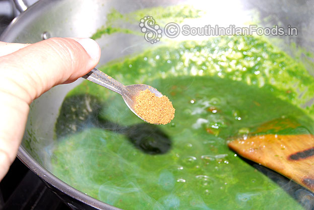 Add garam masala powder