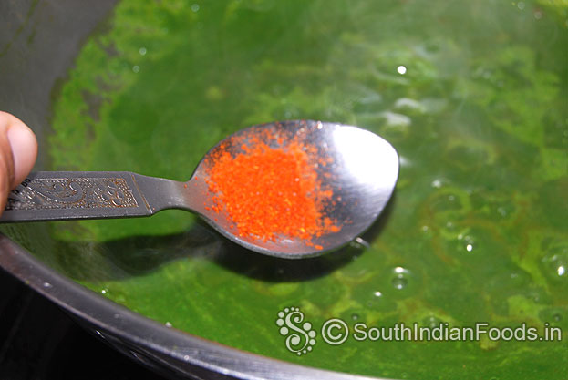 Add red chilli powder