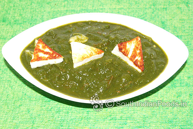 Simple palak paneer is ready