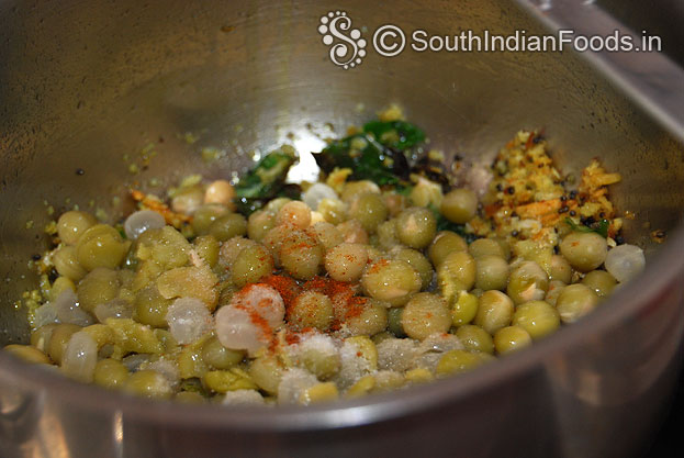 Add red chilli powder & salt