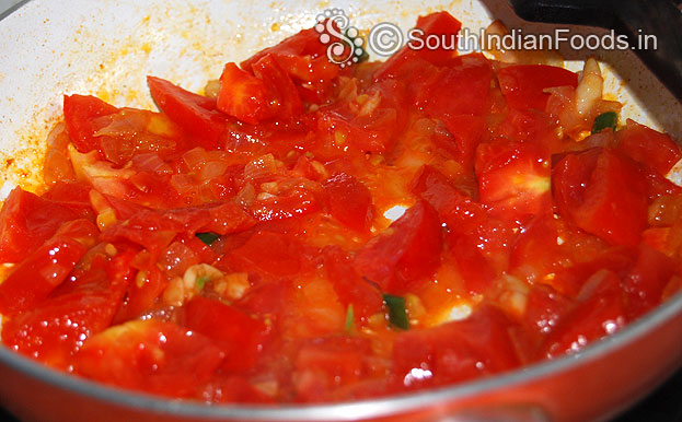 Add tomato saute well