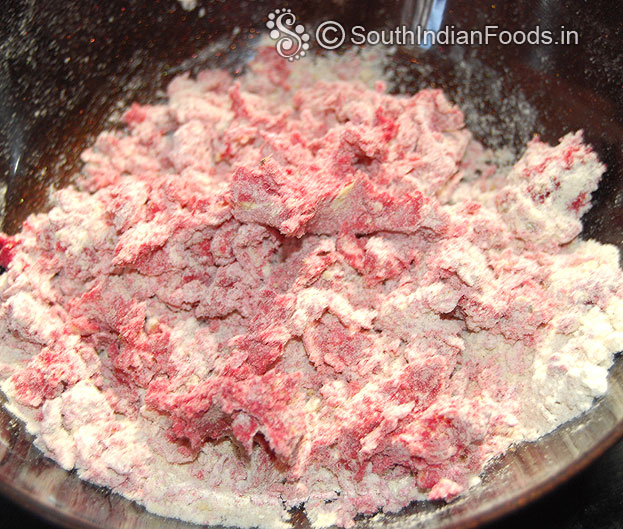 Mix well, make semi soft dough