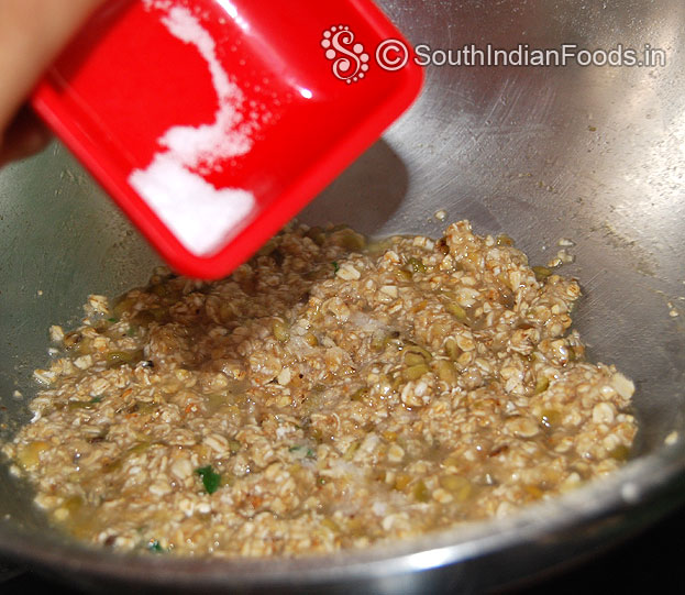 Add salt mix well & cover lid