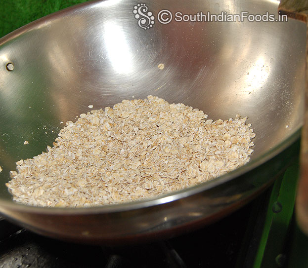 Dry roast oats