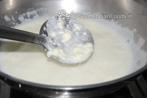 Water separating from milk