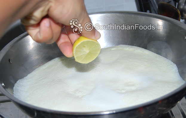 hen boiling add lemon juice