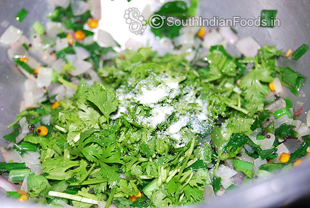 Add salt mix well & cut off heat