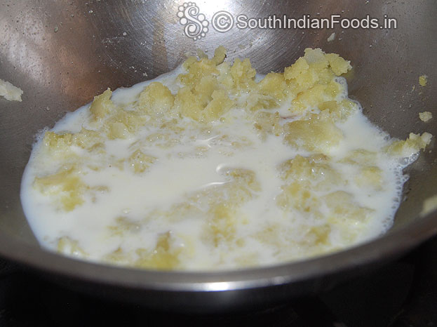 Add milk, let it boil