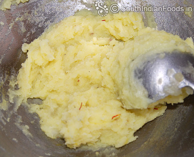 Sweet potato halwa ready, cut off heat