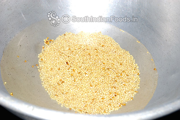 Heat pan addwater & thinai arisi