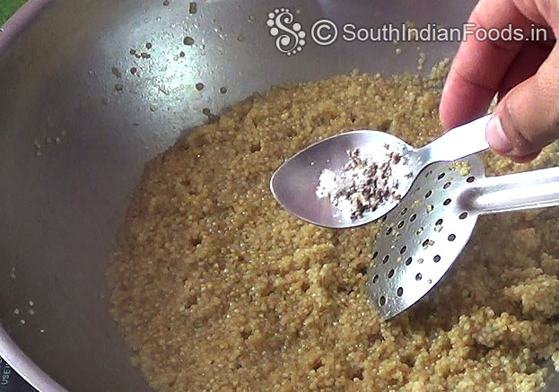 Add cardamom powder & 1/2 mustard size edible camphor