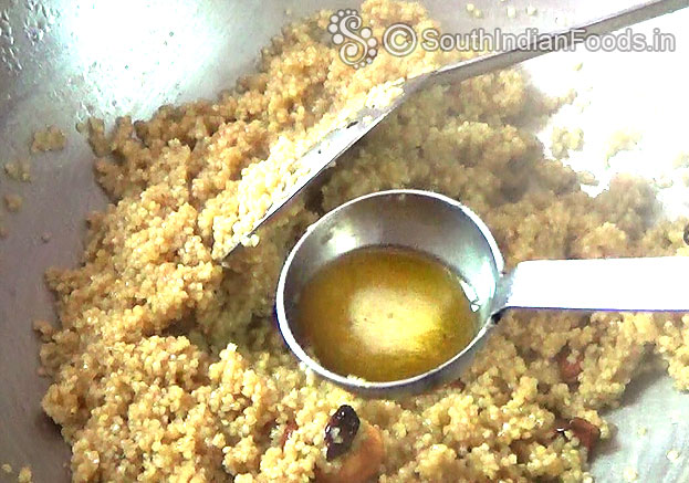 Add ghee[1/4 cup]