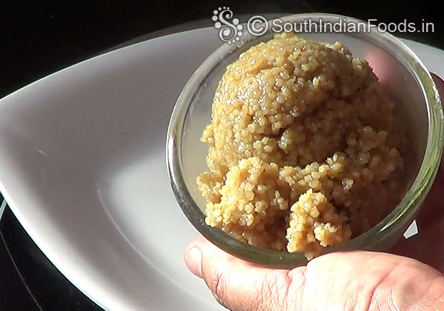 Thinai kesari bath is ready