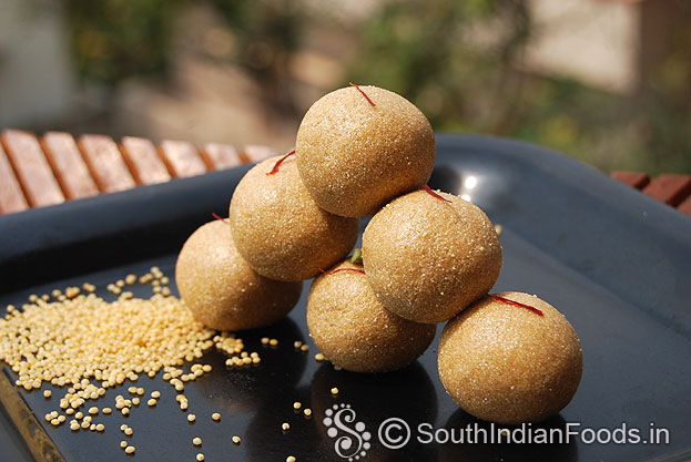 Thinai millet laddu
