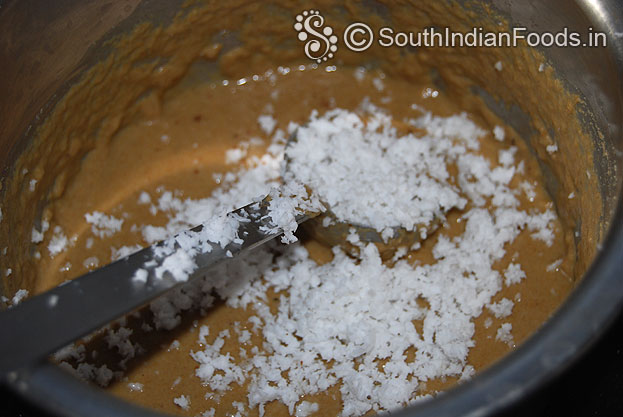 Add grated coconut mix well
