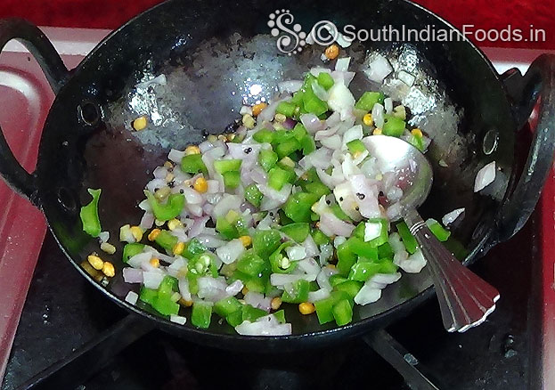 Add capsicum saute for 1 min