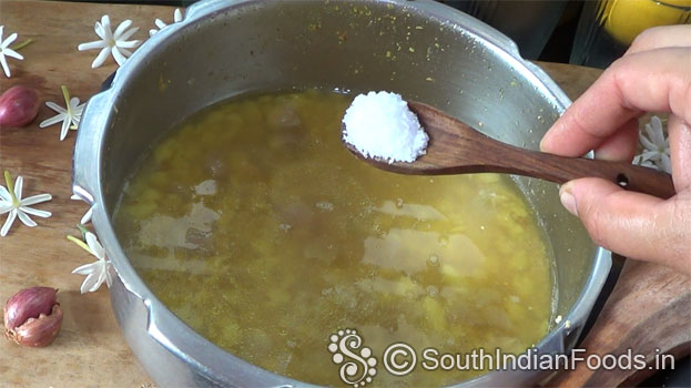Add salt, mix well