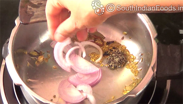 Add onion saute till light brown