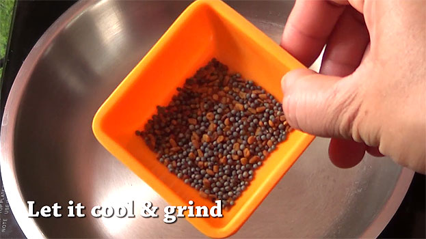 Let it cool & grind
